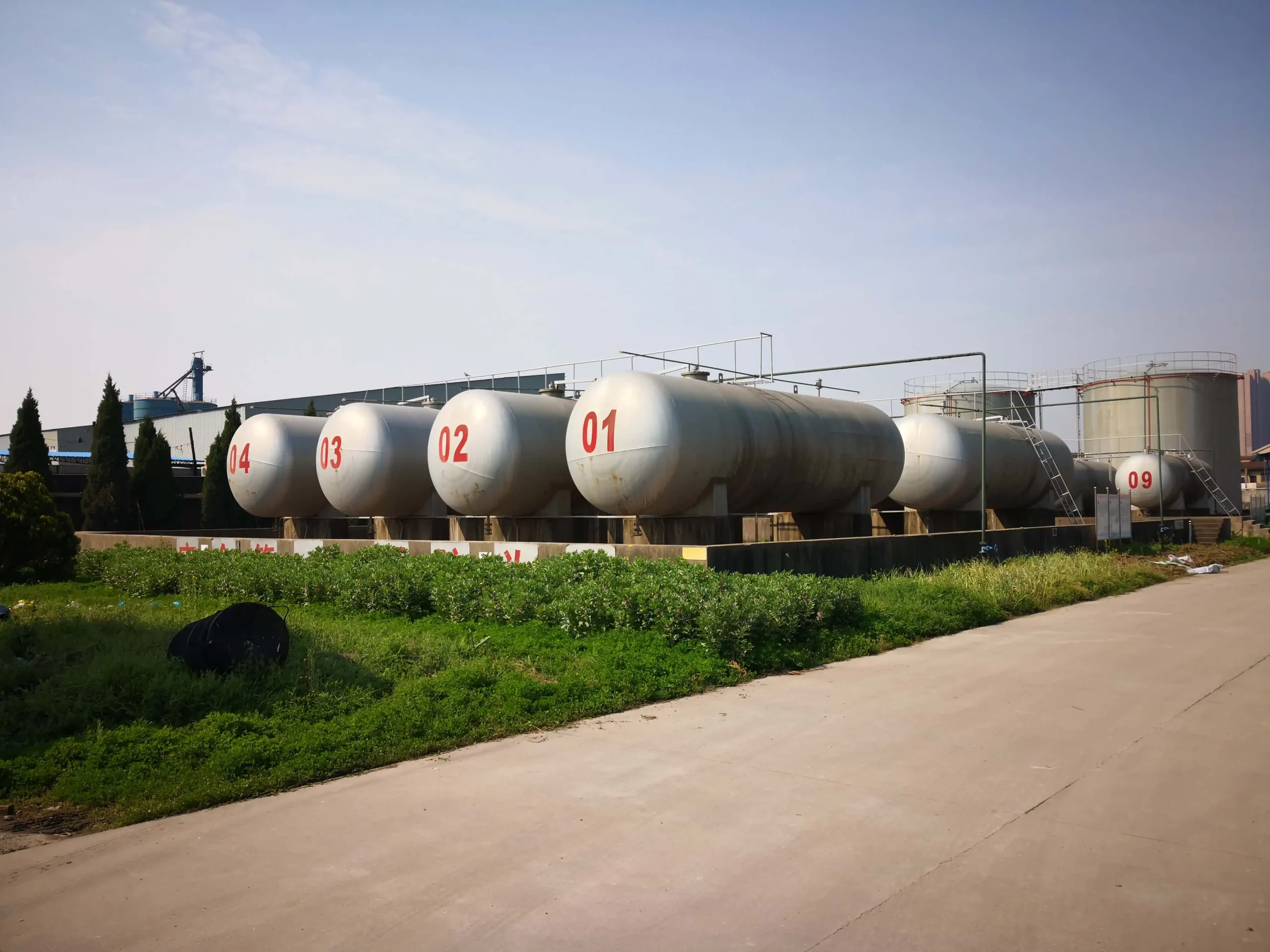Chemical storage tanks